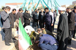 گزارش تصویری مراسم کاشت نهال به یاد شهید سردار سلیمانی در مقبره الشهدای دانشگاه کاشان